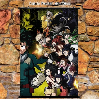 Аниме-плакат My Hero Academia, Каминари Денки, монтиран на стената свитък, Декорация на дома, Художествена картина, 60x40 cm