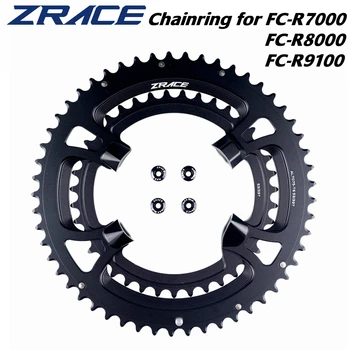 Асиметрично пръстен пътна верига ZRACE 105 FC-R7000 / ULTEGRA FC-R8000 / DURA-ACE FC-R9100, 50-34T 52-36T 53-39T, 110BCD BCD110 с 4 болта