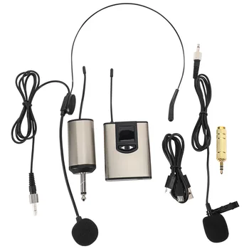 Безжичен микрофон на ревера UHF с предавател и приемник Bodypack