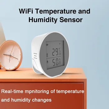 Безжичен сензор за влажност в дома на Графити Умен WiFi Термометър Аларма за висока и ниска температура на Батерията USB захранване