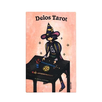 Висококачествени Карти Настолна Игра Delos Tarot Oracle Party Divination Poker Подарък Шахматна Дъска Пълна Английска Тесте С Ръководството във формат PDF