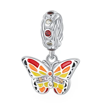 Висулки-пеперуда от 925 Сребро, Подходящи за оригинален браслету Пандора, бусам-шармам, ожерелью, женски бижута направи си Сам.