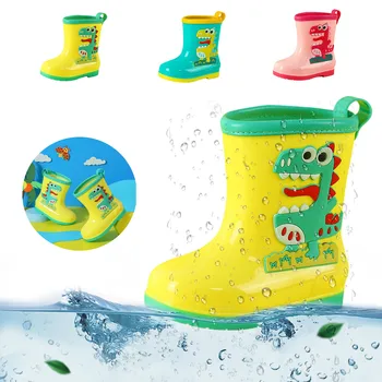 Водоустойчив обувки за малките момчета и момичета, Обувки Four Seasons, детски непромокаеми обувки, нескользящая непромокаемая обувки с анимационни герои, непромокаеми бебешки непромокаеми обувки