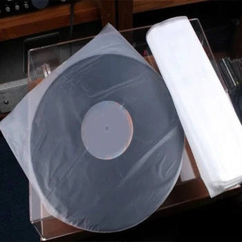 Вътрешна ръкав за грамофонни плочи 50x са Произведени от висококачествен полиетилен, Обложки за албуми със заоблени ъгли за удобство на поставяне на плочи