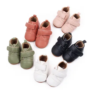 Гореща разпродажба модерни обувки за момчета Пролет-есен, маратонки за новородени момчета и момичета от изкуствена кожа, детски ежедневни обувки подметка, маратонки