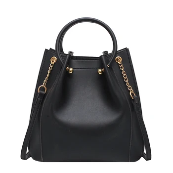 Дамски чанти от мека кожа, семпъл стил с горната дръжка за чанта-незабавни посланици, изкуствена чанта през рамо, чантата през рамо, чанта