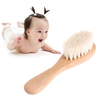 Детска дървена четка-гребен Baby Hbrush, четка за новородено, детски гребен за главата