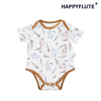 Детски тела Happyflute за новородени момчета и момичета от бамбуково памук с къс ръкав, боди за бебета
