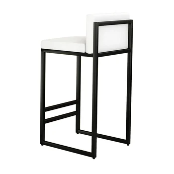 Дизайнерско кресло за отдих, Произведено Ресторант Iron Кухненски стол в скандинавски стил, Сив Кът за Спалня, мебели El Hogar, MZYYH