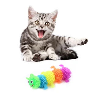 Домашни котки Имитират Мека гумена Смешно разноцветную играчка във формата на животно, за котки, ослабляющую налягане