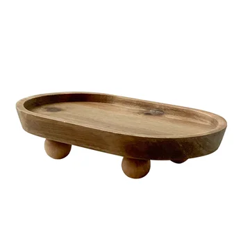 Дървена сервировочный тава Дървена чиния Дървена Сервировочная чиния Настолна Дървена поставка за ключове за ароматерапия