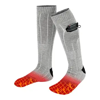 Електрически чорапи с захранван от батерия 4000 mah В студеното време, Топлите Чорапи за мъже и жени, топло на краката, за конна езда, къмпинг, туризъм