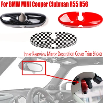 За BMW и MINI Cooper Clubman R55 R56 PC Пластмасови детайли за стайлинг на автомобили, Вътрешна украса огледала за обратно виждане Стикер за украса на капачки