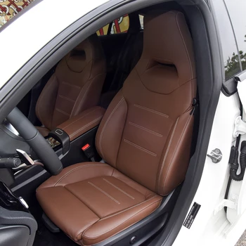 За Mercedes Benz CLA X118 2019 2020 2021 2022 2023 Обичай Калъфи за столчета за автомобил от Кожа Напа за 2 / видът на Предните Седалки Защитни Аксесоари