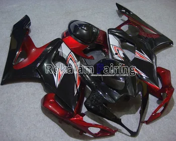 За Suzuki K5 Обтекатели GSXR1000 05 06 GSX-R1000 2005 2006 GSXR Тъмно червени, черни Мотоциклетни тялото (шприцоване)