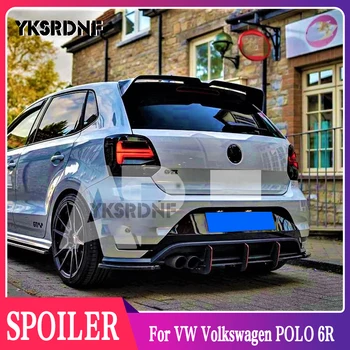 За VW Polo MK5 GTI 6R 6C 2009-2017 GTI Стил Заден Спойлер На Покрива Крило ABS Авто Резервни Части за Тялото Тунинг Черен Гланц
