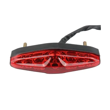 Задна светлина с червен корпус 12V LED за Harley Cruiser Prince, офроуд терен, плажен бъги, ретро стоп-сигнал