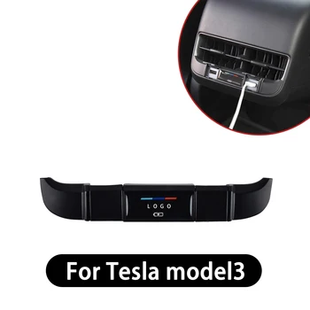 Задната отдушник на Автомобила, Зареждане Чрез USB, Защитен Калъф За Tesla Model 3 Y, Задните Изпускателни Отвори За Отработените Газове, Аксесоари За Интериора