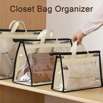 Защитно фолио за чанти Прозрачен водоустойчив органайзер за съхранение на дамска чанта, чанта с дръжка, защитно фолио за дамска чанта за лесно използване