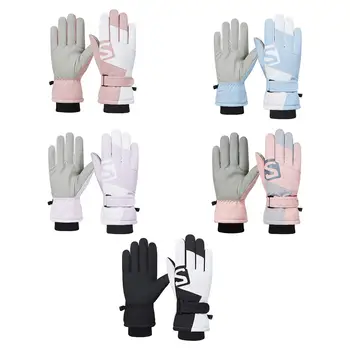 Зимните ски ръкавици, ръкавици без пръсти със сензорен екран, удобни подарък зимни ръкавици, Сноубордические ръкавици за джогинг, каране на ски, мотор, колоездене