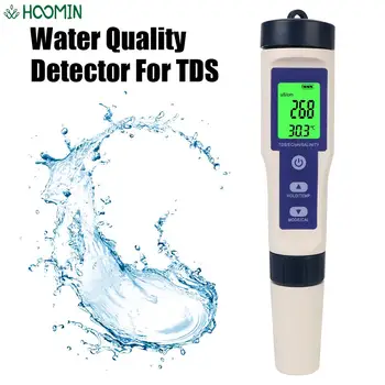 Измерване на температура, обогатен с Водород, Инструмент За Измерване на чистотата 5 в 1 Детектор на Качеството на водата PH/TDS/ЕО/SALT/TEMP