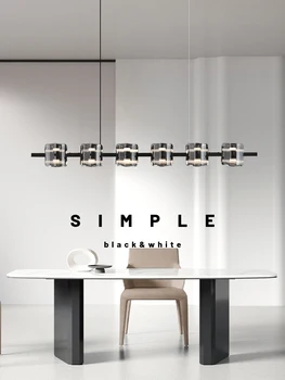 Италианската минималистичная ресторанная полилей, модерна минималистичная бар-часова, творчески стъклена лампа Nordic High-End