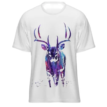 Камуфляжная ловно тениска с изображение на Лосове, мъжка лятна ежедневни негабаритная 3D тениска, градинска мода, пуловер с къс ръкав