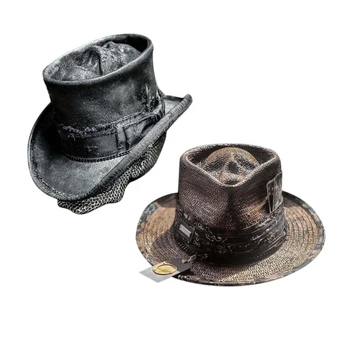 Ковбойская шапка с череп, весела и ярка Ковбойская шапка, Дамски дрехи мъжки за домашна употреба HXBA
