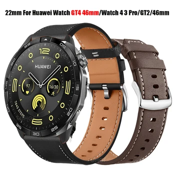 Кожена Каишка За Huawei Watch GT 4 46 мм GT 3 2 Pro Каишка За часовника 22 мм Взаимозаменяеми Гривна За Huawei Watch Рецептори GT3 Pro Correa