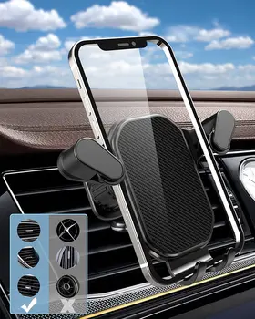 Кола за телефон Gravity, определяне на отдушник в колата, поставка за мобилен телефон, поддръжка на смартфон GPS за мобилни устройства с диагонал 4,7-6,7 инча