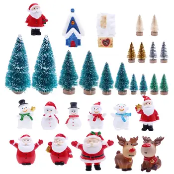 Комплект градински украси Коледна декорация за 1/12 куклена къща Декор за Коледно парти Набор от микроландшафтных бижута Подаръци