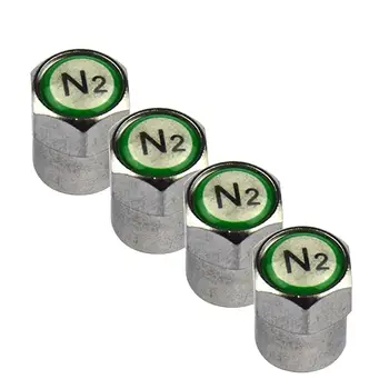 Комплект от 4 зелени медни капачки за штоков гуми N2, покривала за автомобилни аксесоари