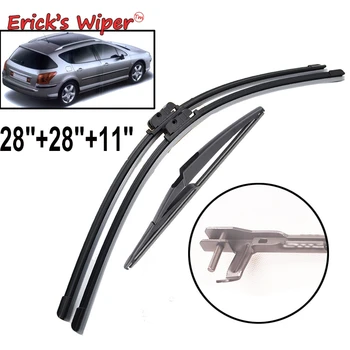 Комплект Четки Erick's Wiper Отпред и Отзад За Peugeot 407 Комби 407SW 2004-2010 Предното Стъкло 28 