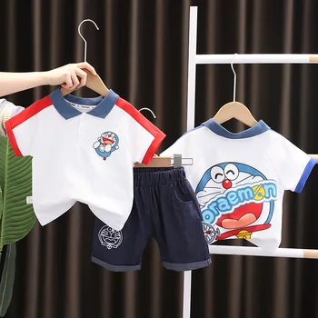 Комплекти дрехи За момчета, Летни Детски Памучни Тениски-Поло