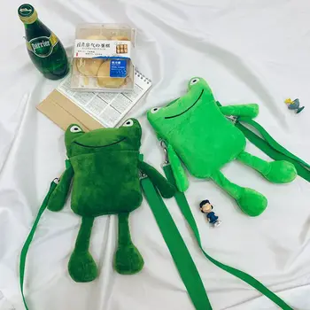 Корейската чанта-жаба, Дамски чанти-месинджър с анимационни любимци, Забавна Сладък Плюшен чанта, подпори за cosplay, подаръци за момичета