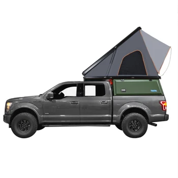 Къмпинг Алуминиева Палатката На Покрива На Автомобила Триъгълник Твърд корпус Палатката На Покрива За Външно Къмпинг Туризъм Горната част на Покрива на Автомобила Палатката е за 4 Души