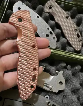 Лилава медни нашивка за ножове Рика Хиндерера XM18 3.5 модел на вълни Безтегловен