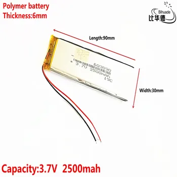 Литра енергиен батерия Добро качество 3,7 В, 2500 mah, 603090 Полимерна литиево-йонна батерия за ИГРАЧКИ, POWER BANK, GPS, mp3, mp4
