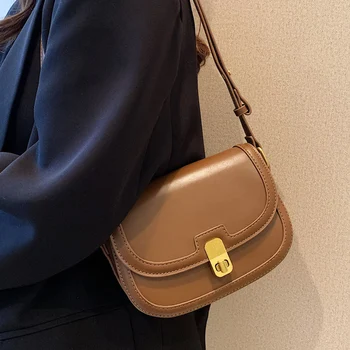 Лятна мода луксозна дамска чанта през рамо с капак, кожена малка квадратна чанта през рамо с едно рамо, чанти-незабавни посланици Bolsa