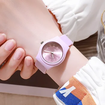 Маркови кварцов часовник с каишка силикон за жените, ежедневните модни луксозни дамски ръчни часовници Montre Femme Clock Reloj Mujer, безвредни за кожата