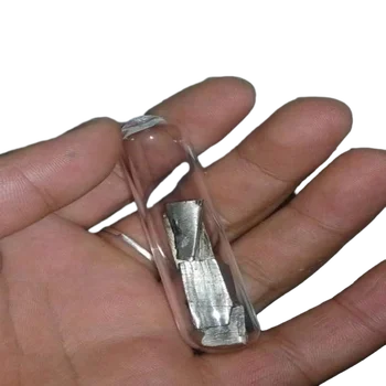 Метален блок Europium Eu 10 г, запечатани в стъклена бутилка