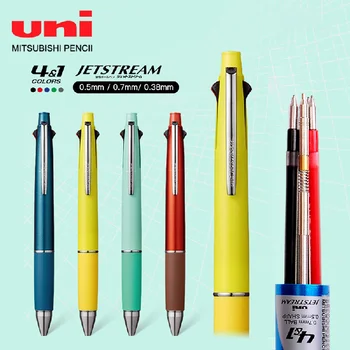 многофункционална дръжка UNI JETSTREAM MSXE5-1бр 1000 0.38/ 0.5/0.7 Четири химикалка химикалка + 0,5 mm пенс за японски канцеларски материали