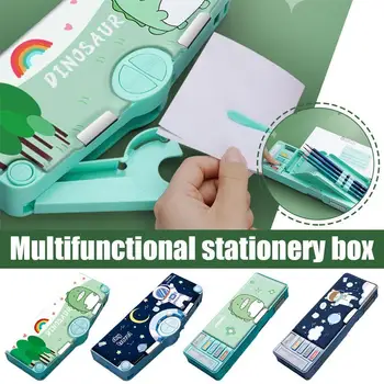 Многофункционална кутия за канцеларски материали Калъф за бутони за начално училище, шкаф, кутия за канцеларски, училищни дръжка, сладък калъф за ученик, cartoony молив N1L1