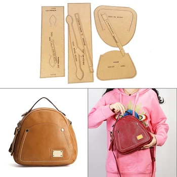 Модела ръчно изработени Модерна чанта-месинджър от крафт-хартия, кожа модел за шиене, ръчна изработка, 22x23 см