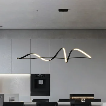 Модерни минималистичные led висящи лампи за декор хол трапезария кухненски островен плот салонных на полилея вътрешно осветление