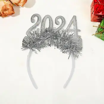 Модни превръзка на главата 2024, 2024, Коледна лента за коса, модерни празнична прическа за красивата украса за гъста коса