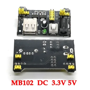 Модул захранване dc 3.3v / 5v MB102 Прототипи такса регулатор на напрежението за arduino конектор Сам Kit