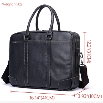Мъжка чанта-портфейл, мъжки чанти и калъфи за преносими компютри от естествена кожа, бизнес офис чанти, чанта-портфейл, представител чанта за мъже 9879