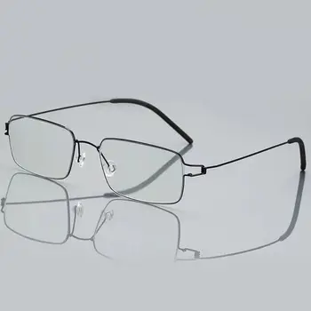 Мъжки бизнес очила за четене в рамка от титанова сплав с анти-синя светлина, Мъжки слънчеви очила за далекогледство, очила за старческо по лекарско предписание
