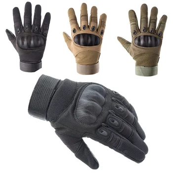 Мъжки велосипедни ръкавици с пълна с пръст, сензорен екран, Обучение на планинска езда, устойчива на плъзгане бойна тъкан, кожата, Тактически ръкавици, Dr. военни